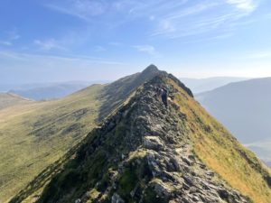 Helvellyn's Striding Edge - not one for hiking alone.